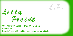 lilla preidt business card